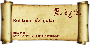 Ruttner Ágota névjegykártya